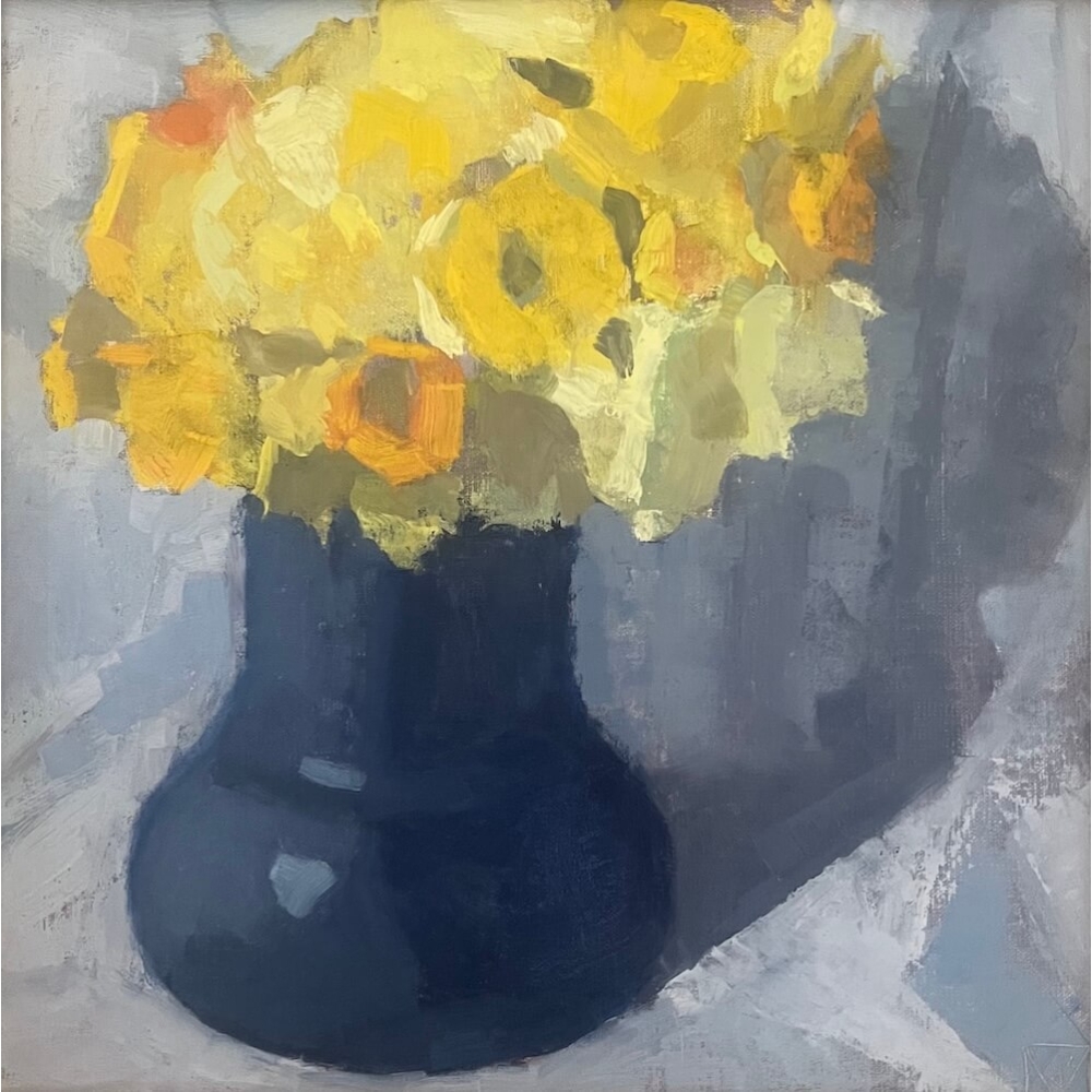 Daffodils in Antique Pottery